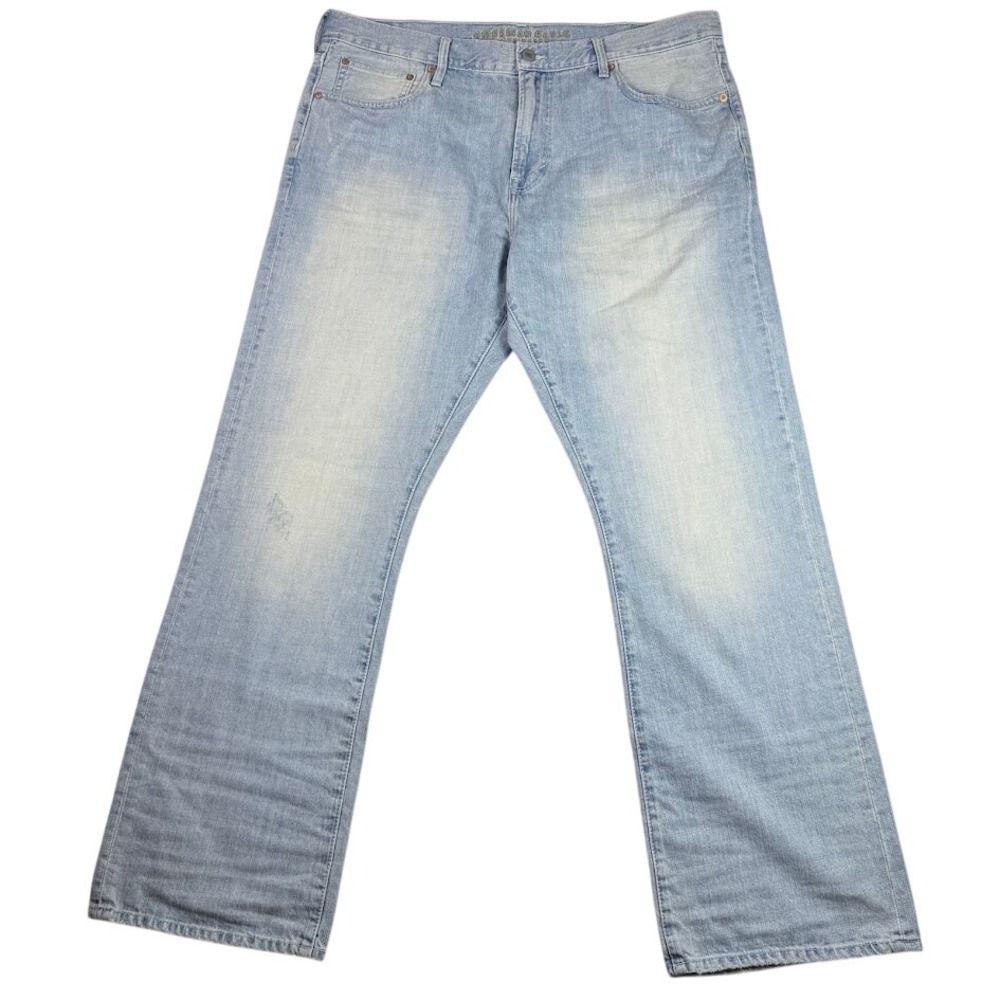 American Eagle Outfitters Bootcut Jeans Light Wash Blue Mens 40x34 Distressed